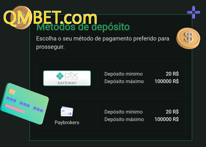 O cassino QMBET.combet oferece uma grande variedade de métodos de pagamento